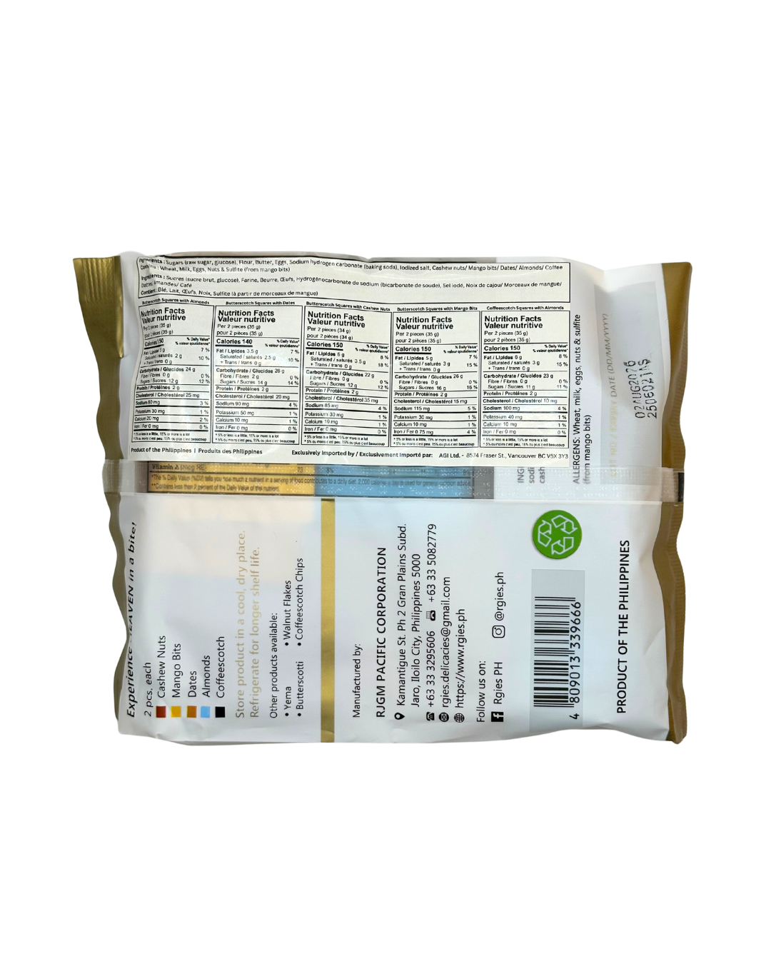 Rgies Assorted Butterscotch 170g (10x17g)