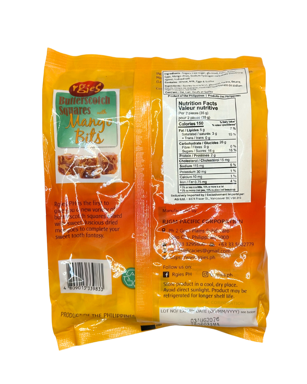 Rgies Mango Butterscotch 170g (10x17g)