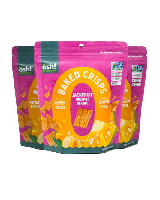 Oh So Healthy! Jackfruit Pineapple Banana Crisps (3-pack)