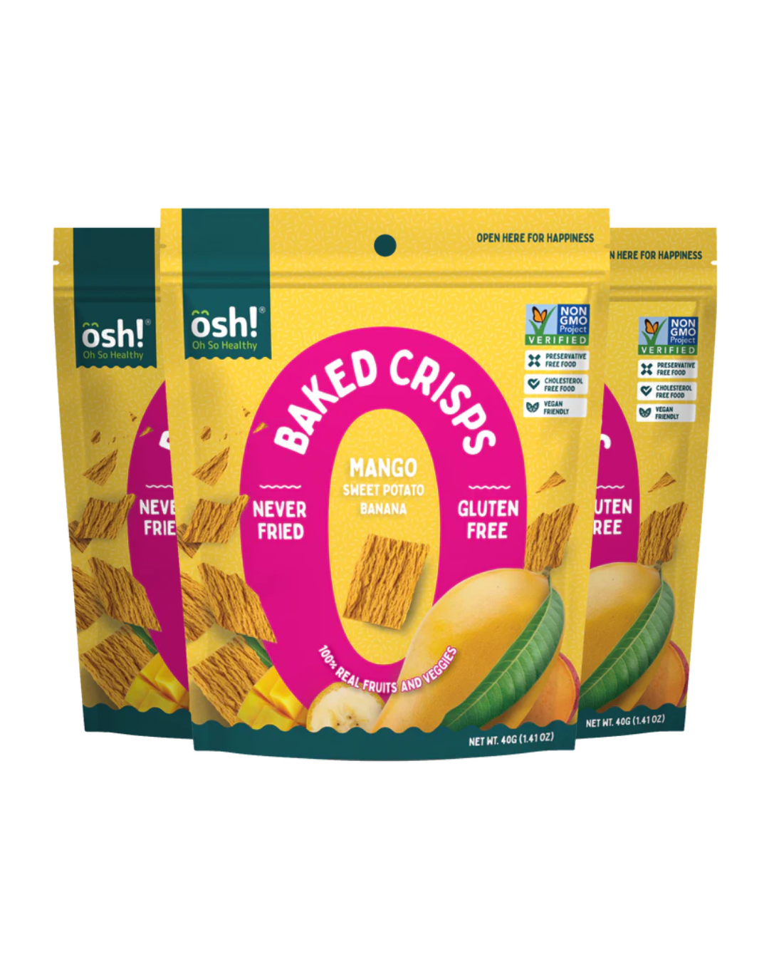 Oh So Healthy! Mango Sweet Potato Banana Crisps (3-pack)