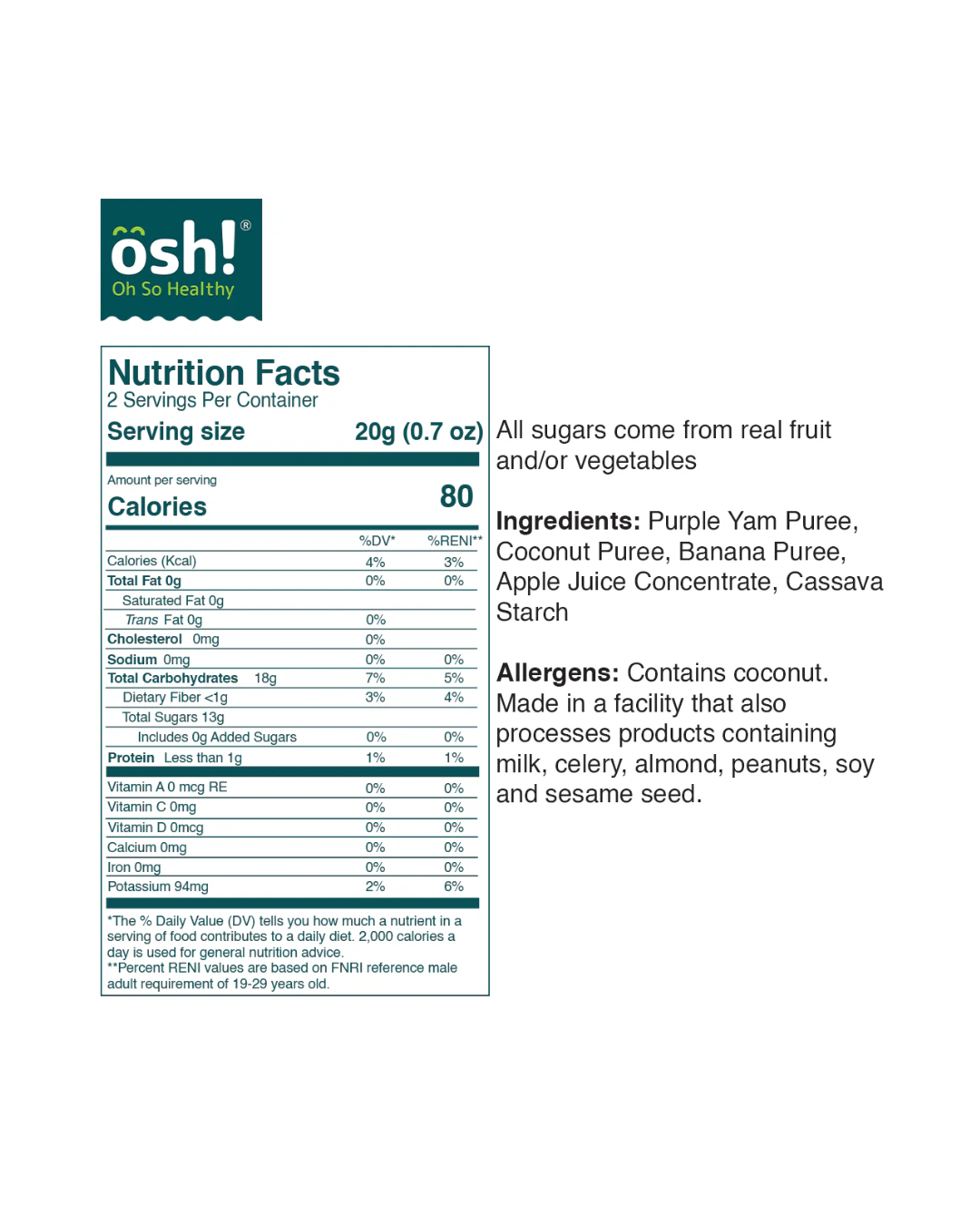 Oh So Healthy! Coconut Purple Yam Banana Crisps (3-pack)