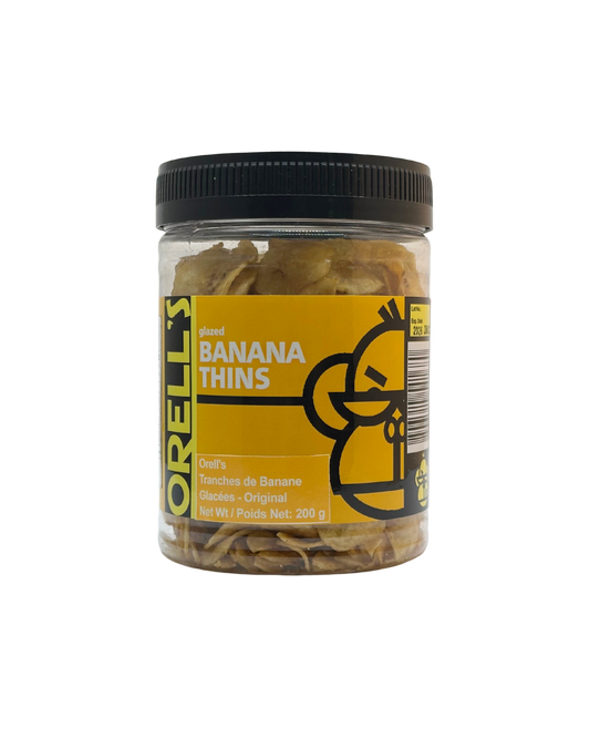 Orell's Glazed Banana Thins 200g