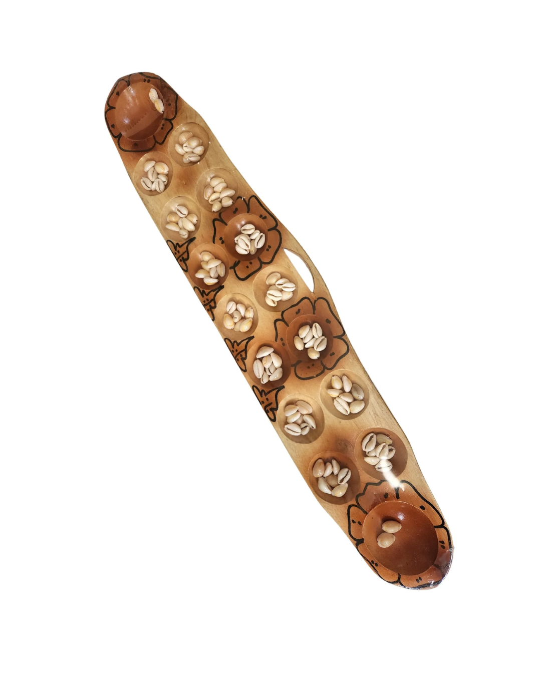 Sungka with Shells / Filipino Mancala Board Game